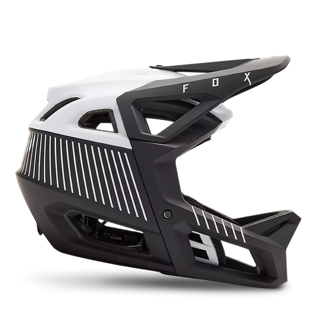 Fox Proframe RS Helmet, color: Mash Black/White, profile view