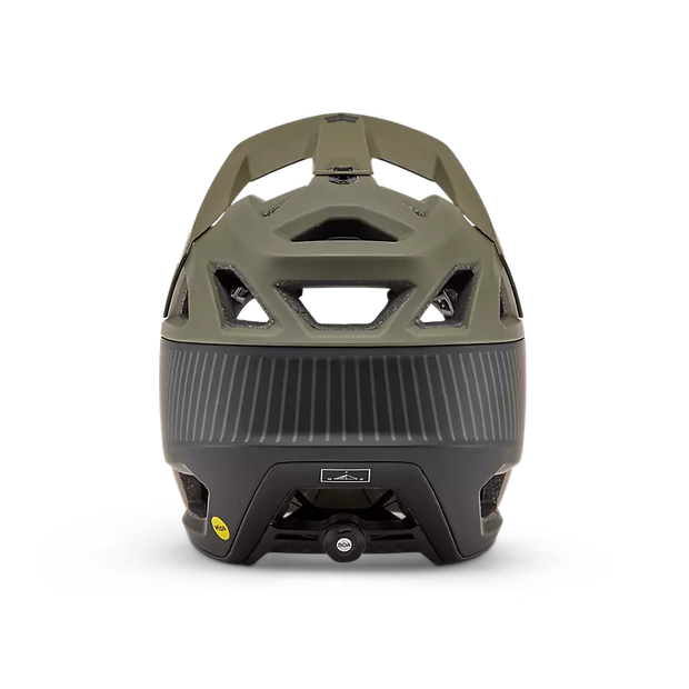 Fox Proframe RS Helmet, color: Mash Olive Green, back view