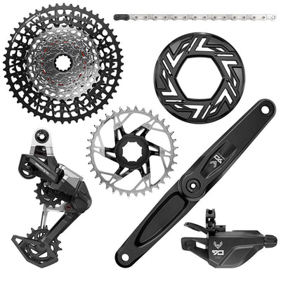 RAM Eagle 90 Ebike Groupset - 170mm Brose 36T Clip-on Guard Chain XS-1275 10-52t Single Click Shifter Rear Derailleur, Full View