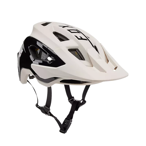 Fox Speedframe Pro MIPS Mountain Bike Helmet, Vintage white, full view.