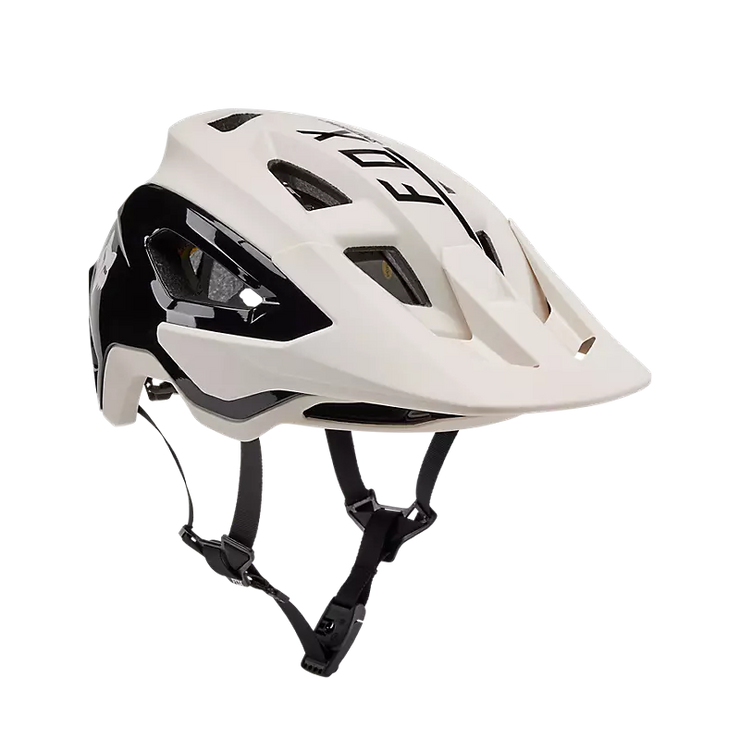 Fox Speedframe Pro MIPS Mountain Bike Helmet, Vintage white, full view.