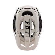 Fox Speedframe Pro MIPS Mountain Bike Helmet, Vintage white, top view.