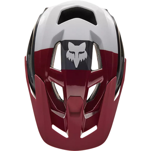 Fox Speedframe Pro MIPS Mountain Bike Helmet, black camo, top view.