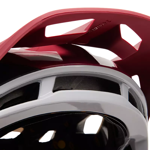 Fox Speedframe Pro MIPS Mountain Bike Helmet, black camo, visor view.