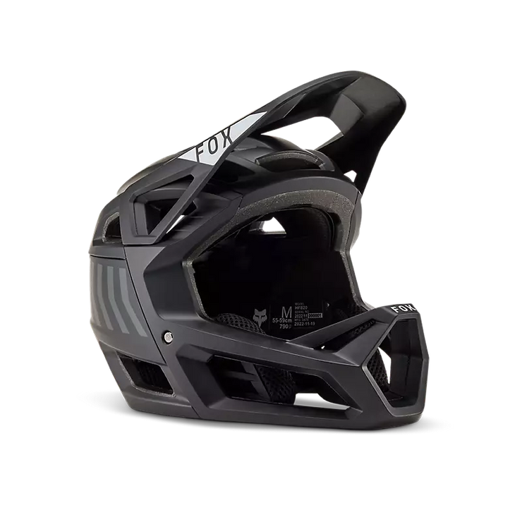 Fox Proframe Full-Face Mountain Bike Helmet, nace black, full view.