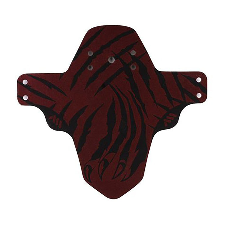 All Mountain Style Mud Guard, claw red, full view.