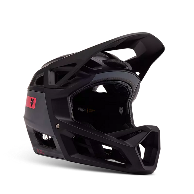 FOX Proframe RS Taunt Helmet, black, full view.
