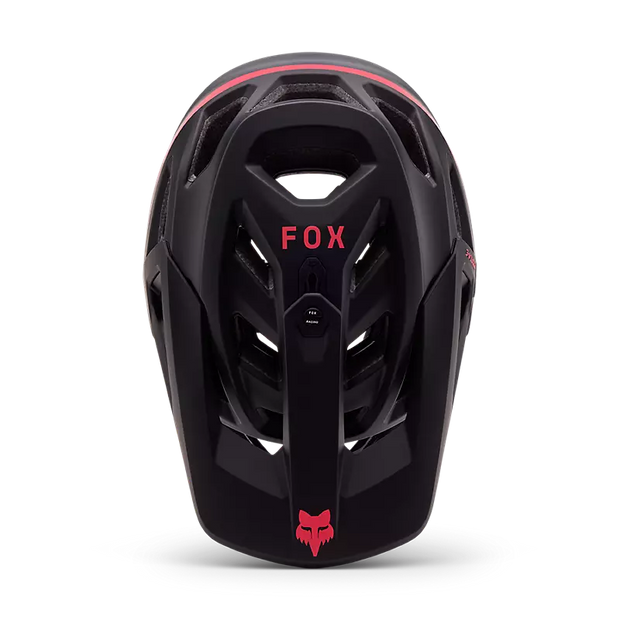 FOX Proframe RS Taunt Helmet, black, top view.