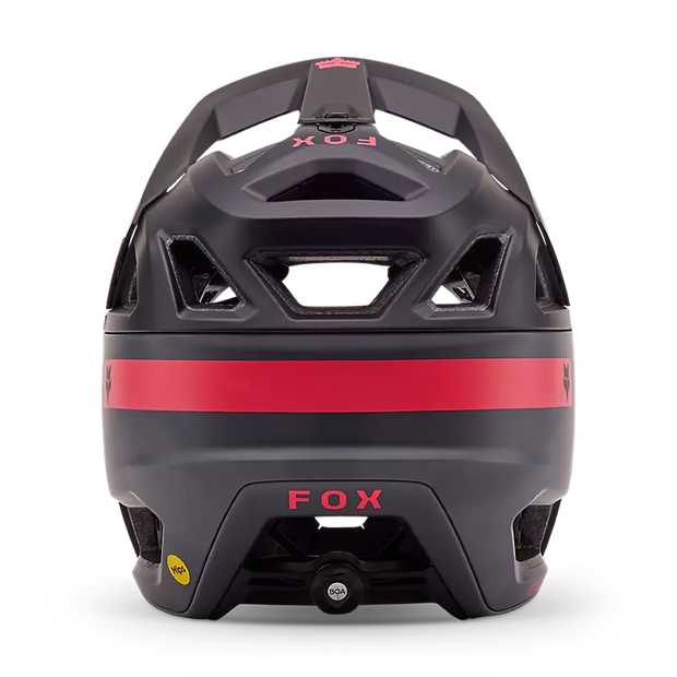FOX Proframe RS Taunt Helmet, black, back view.