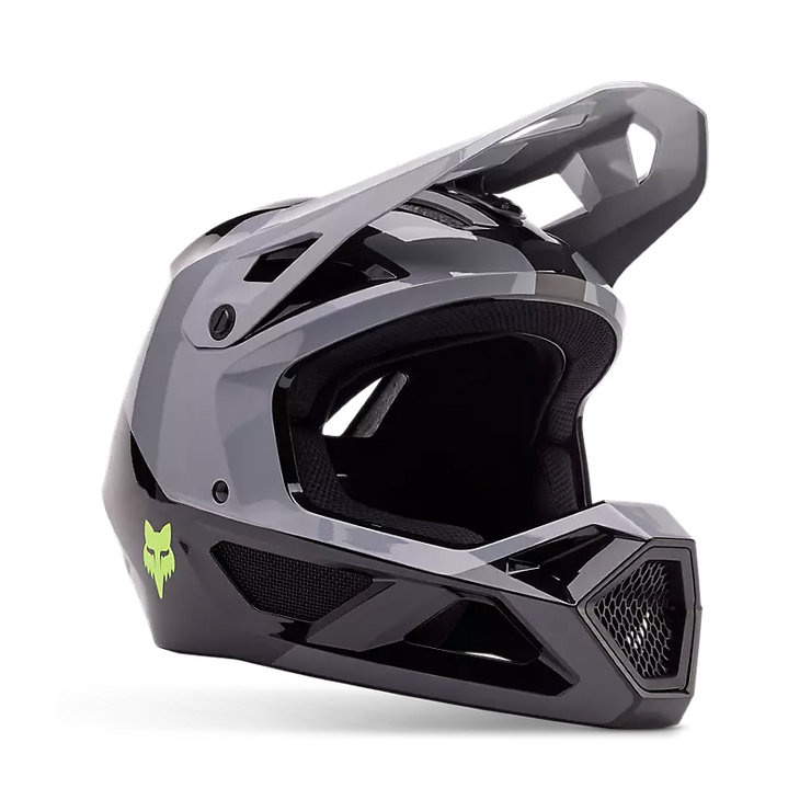 Fox Rampage Barge Full Face Mountain Bike Helmet, cloud grey, full view.