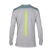 Fox Flexair Aviation Long Sleeve Race Jersey, gunmetal grey, back view.