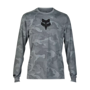 Fox Men's Ranger TruDri Long Sleeve Jersey, cloud grey, front view.