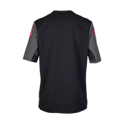 Fox Defend Taunt Short Sleeve Mountain Bike Jersey, black, back view.