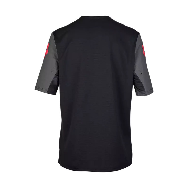 Fox Defend Taunt Short Sleeve Mountain Bike Jersey, black, back view.