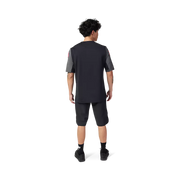Fox Defend Taunt Short Sleeve Mountain Bike Jersey, black, back view on model.
