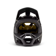 Fox Proframe Youth Full-Face Mountain Bike Helmet, matte black, front view.
