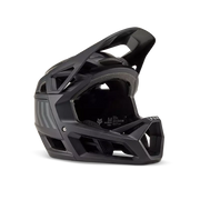 Fox Proframe Youth Full-Face Mountain Bike Helmet, nace black, full view.