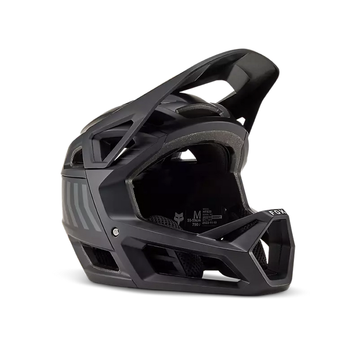 Fox Proframe Youth Full-Face Mountain Bike Helmet, nace black, full view.