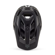  Fox Proframe Youth Full-Face Mountain Bike Helmet, nace black, top view.