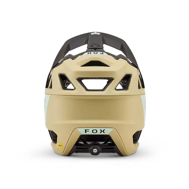Fox Proframe RS Helmet, color: Oat Brown, back view