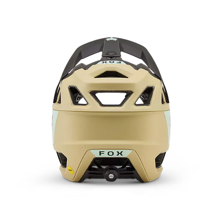 Fox Proframe RS Helmet, color: Oat Brown, back view