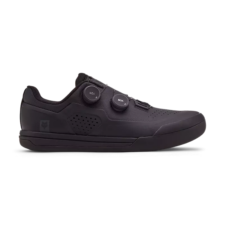 Fox Union Boa Flat Pedal Shoe, black outside view.