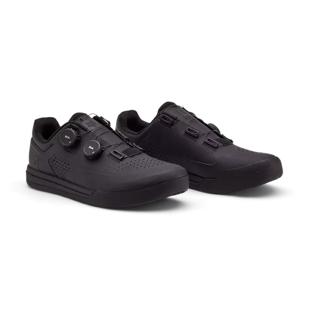 Fox Union Boa Flat Pedal Shoe, black pair full view.