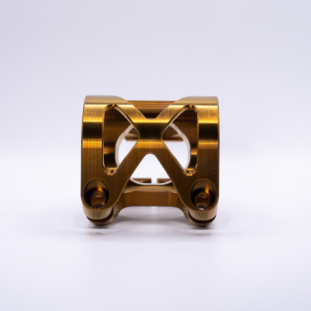 5DEV 2 Bolt Titatium Stem 35/32, bronze, face plate view.