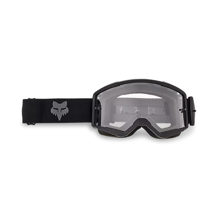 Fox MTB Main Goggles, black, front view.