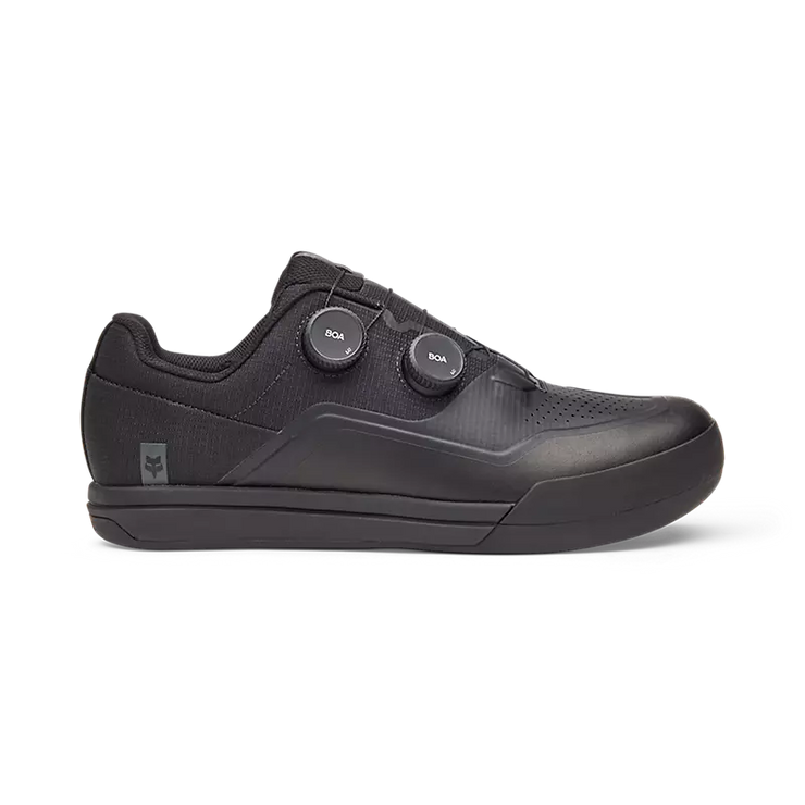  Fox Union Boa Clipless Shoe, black, outer view.