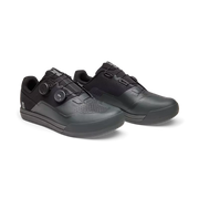 Fox Union Boa Clipless Shoe, dark grey, full view of pair.