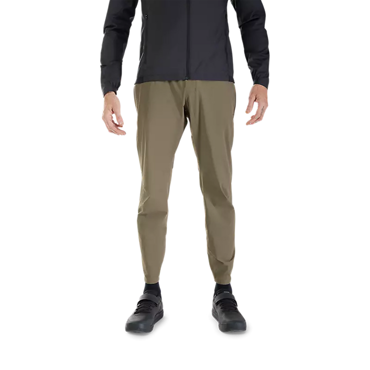 Fox Men's Ranger Mountain Bike Pant, military green, on model