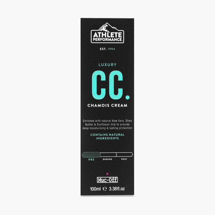 Muc-Off Luxury Chamois Cream 100ml (3.3oz), package view.