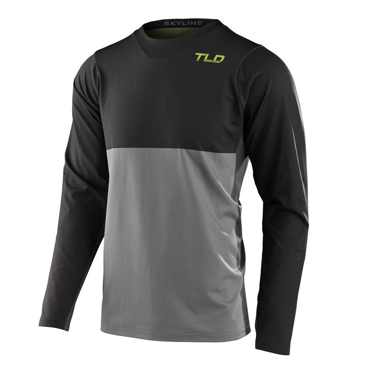 Troy Lee Designs Skyline Chill Jersey, carbon, front view.