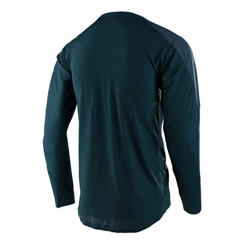 Troy Lee Designs Drift Long Sleeve Jersey, light marine, back view.