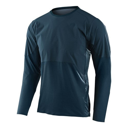 Troy Lee Designs Drift Long Sleeve Jersey, light marine, front view.