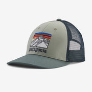 Patagonia Line Logo Ridge LoPro Trucker Hat, sleet green, full view.