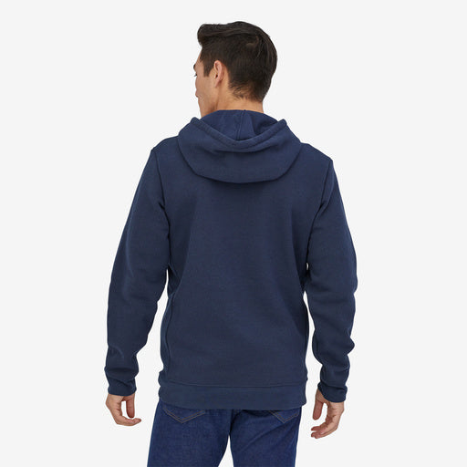 Patagonia P-6 Logo Uprisal Hoody, new navy, back view on model.