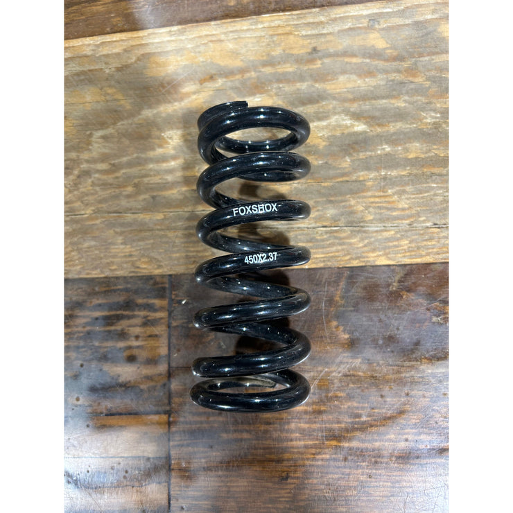 Fox Steel Coil Spring Black 450lb x 2.37 in, Blem Take Off Part, Side View