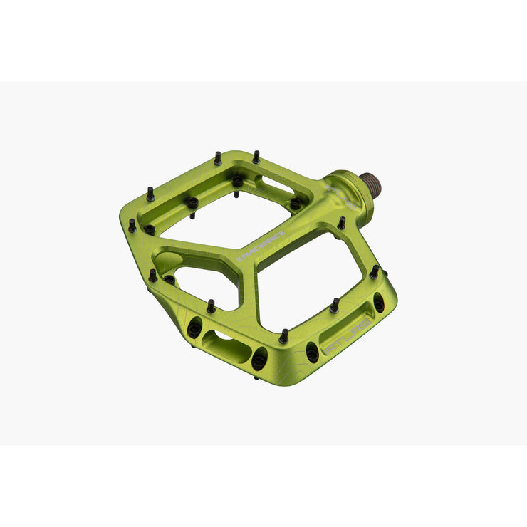 RaceFace Atlas Platform Pedal, green, full view.