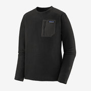 Patagonia Men's R1 Air Crew, black, full view.