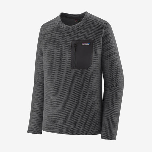 Patagonia Men's R1 Air Crew, forge grey, full view. 