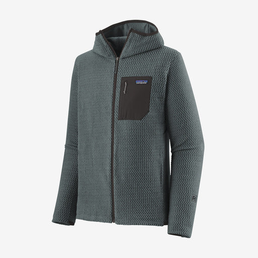 Patagonia Men's R1 Air Full-Zip Hoody, nouveau green, full view.