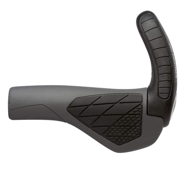 Ergon GS3 Grips - Black/Gray, Large, top view.