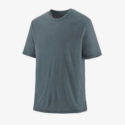 Patagonia Men's Capilene® Cool Merino Shirt, plume grey, full view.