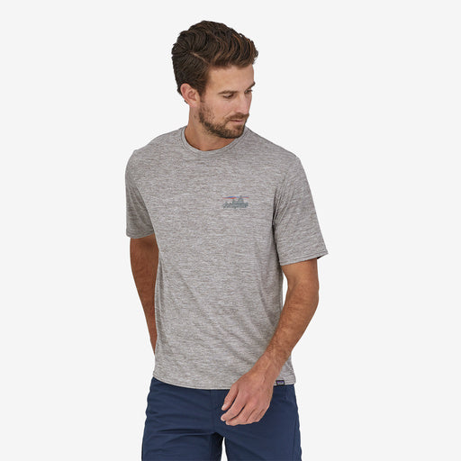 Patagonia Men's Capilene Cool Daily Graphic Shirt —   '73 Skyline, on-model front view.