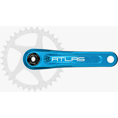 RaceFace Atlas Crankset, blue, full view.