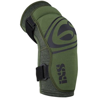 iXS Carve Evo+ Elbow Pads, olive, front view.