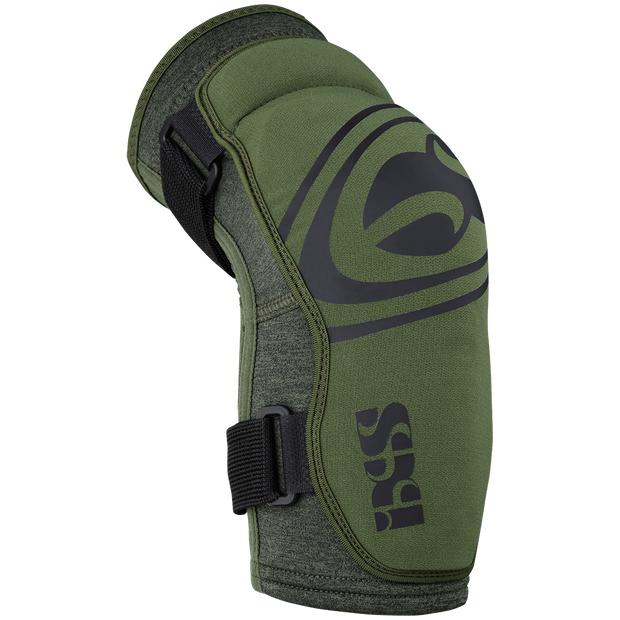 iXS Carve Evo+ Elbow Pads, olive, front view.
