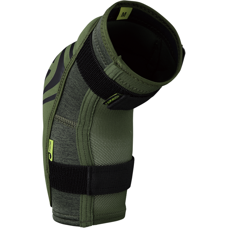 iXS Carve Evo+ Elbow Pads, olive, back view.